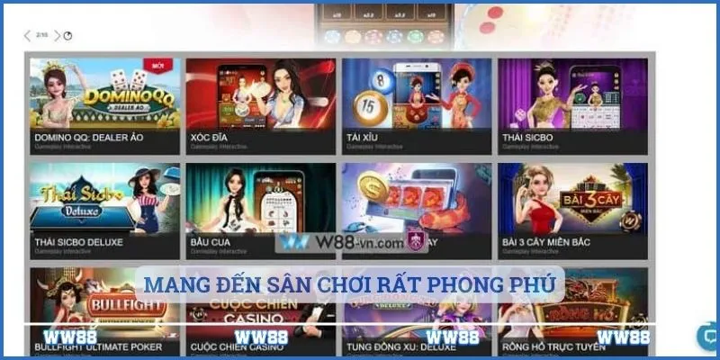 W88 link vào mới nhất - Hướng dẫn chi tiết cho hội viên 4 Có vô vàn lựa chọn giải trí